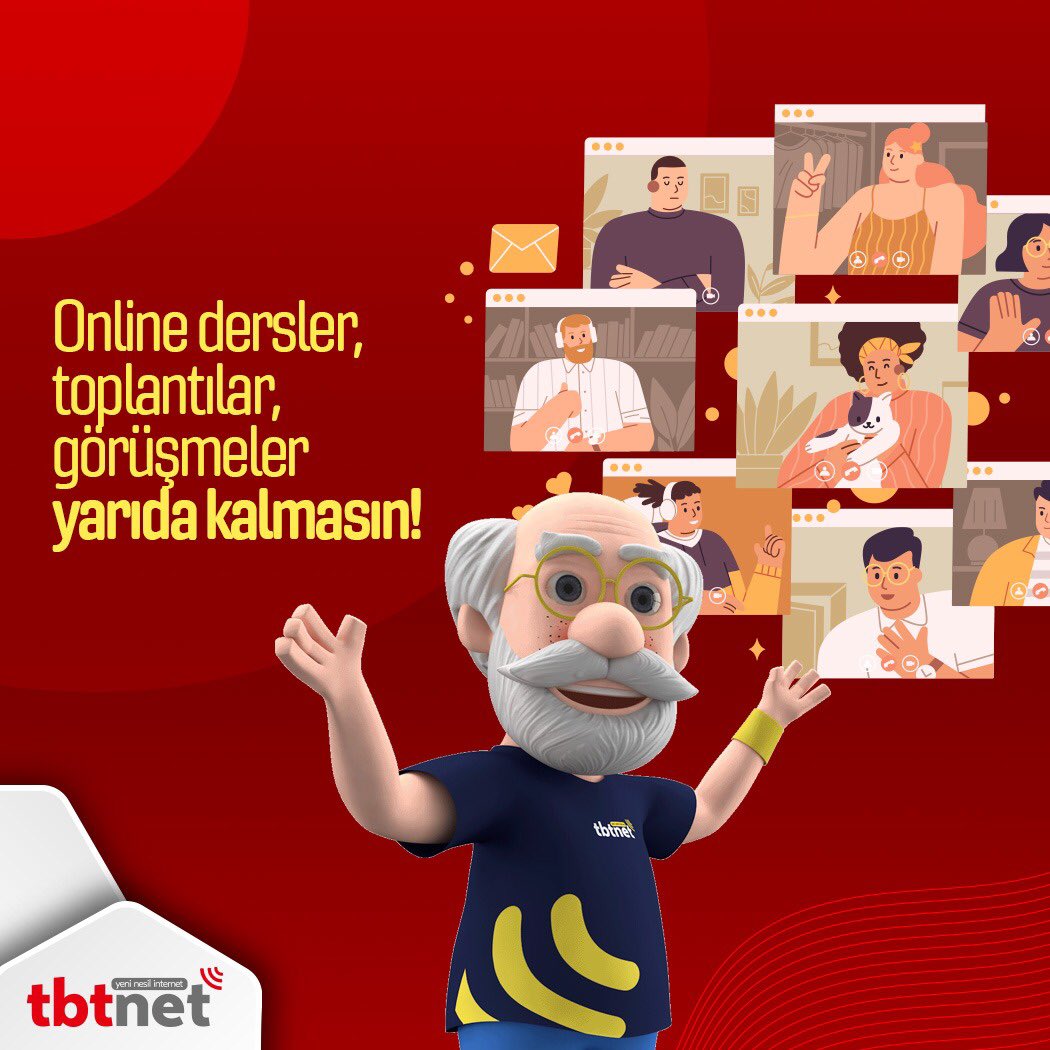 İnternetin kopmadan, kesilmeden online görüşmelerini sağla! 🖥📲 Sana uygun paketi tbtnet.net üzerinden seç, sınırsınız dünyanın içinde ışık hızında ol! 😎  #tbtnet #internet #kotasızinternet #hızlıinternet #adsl #vdsl #wifi #fiber #gigafiber #tarife #paket