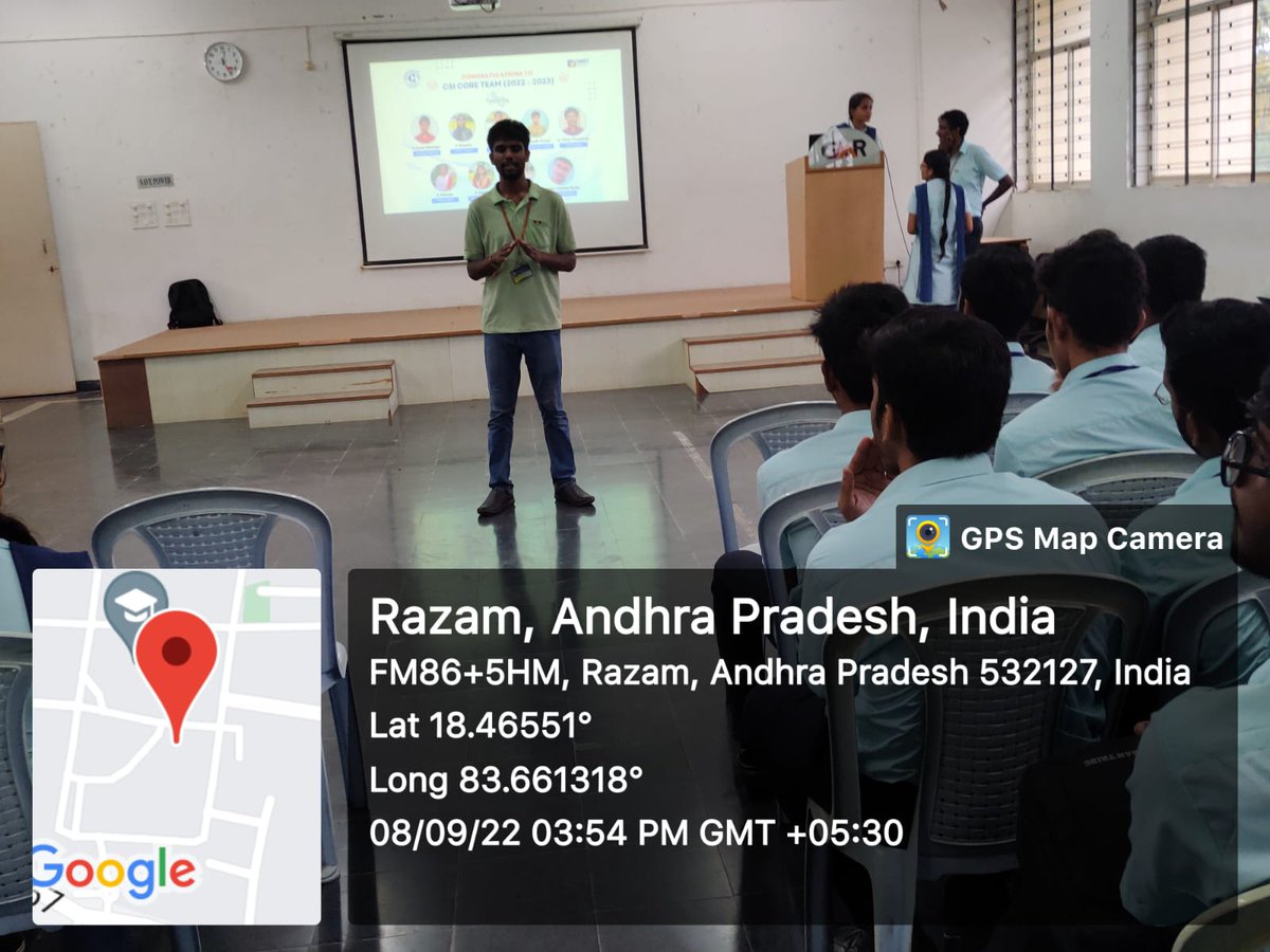 CsiGmrit's tweet photo. Fledlings π£
Fresh thoughts, fresh experience, steps towards your delightful future are the most exciting part of second yearβ¨
An intro session on our student chapter CSI conducted on 08.09.2022
For the second years
#csigmrit #gmrit #intro #secondyears #fledlings https://t.co/wGIVuS95FE