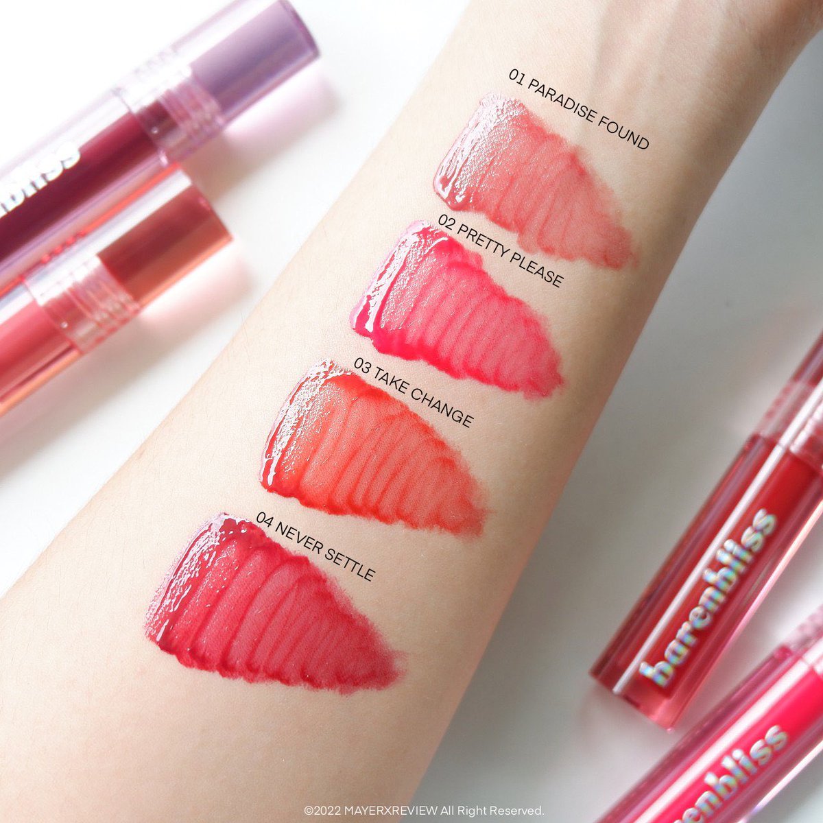 memayerr's tweet photo. ปาใจไปให้น้อง #barenbliss Peach Makes Perfect Lip Tint สักร้อยดวง💕คือน่ารักทุกสีจริงๆ เป็นลิปทินท์ที่เนื้อฉ่ำวาวชุ่มชื้นสุด แถมติดทนทั้งวันเลย มีความหอมพีชชอบมาก คอลนี้ปักหมุดสี 03  Take Change ไว้นะ มันสดใสมาก แต่ใดๆคือแนะนำให้มีทุกสีเลย ทาง่าย ได้ทั้งปากและแก้ม #barenblissth https://t.co/0bGyIwVr9I