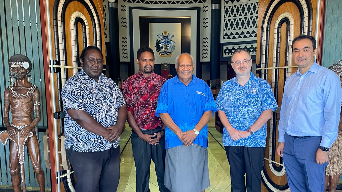<a href="/BouadzeL/">Levan Bouadze</a>, <a href="/UNDP_Pacific/">UNDP Pacific Office in Fiji</a> Resident Representative had a meeting w/ the Speaker of <a href="/SI_Parliament/">National Parliament of Solomon Islands</a>, Mr. Patteson Oti to discuss progress in maintaining cooperation &amp; ensuring support to SIEC, Electoral Authority &amp; National Parliament 🇸🇧.