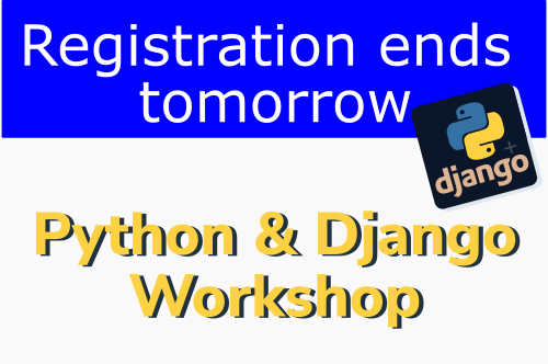 FOSSEE (@fossee) on Twitter photo Only 1 Day remaining to register for the #Python and #Django #workshop.
Visit bit.ly/3d6MYAg to register fast and get trained on these #software.
<a href="/SciPyIndia/">SciPyIndia</a> <a href="/iitbombay/">IIT Bombay</a> <a href="/realpython/">Real Python</a> <a href="/ThePSF/">Python Software Foundation</a> <a href="/NITIAayog/">NITI Aayog</a> <a href="/PythonEvents/">Python Events</a> <a href="/PyData/">PyData</a> <a href="/pyconfhyd/">PyConf Hyderabad #PyConfHyd2025</a> <a href="/pyladies/">PyLadies</a> <a href="/SciPyTip/">Scientific Python</a> <a href="/SciPyConf/">SciPyConf</a> Only 1 Day remaining to register for the #Python and #Django #workshop.
Visit bit.ly/3d6MYAg to register fast and get trained on these #software.
<a href="/SciPyIndia/">SciPyIndia</a> <a href="/iitbombay/">IIT Bombay</a> <a href="/realpython/">Real Python</a> <a href="/ThePSF/">Python Software Foundation</a> <a href="/NITIAayog/">NITI Aayog</a> <a href="/PythonEvents/">Python Events</a> <a href="/PyData/">PyData</a> <a href="/pyconfhyd/">PyConf Hyderabad #PyConfHyd2025</a> <a href="/pyladies/">PyLadies</a> <a href="/SciPyTip/">Scientific Python</a> <a href="/SciPyConf/">SciPyConf</a>
