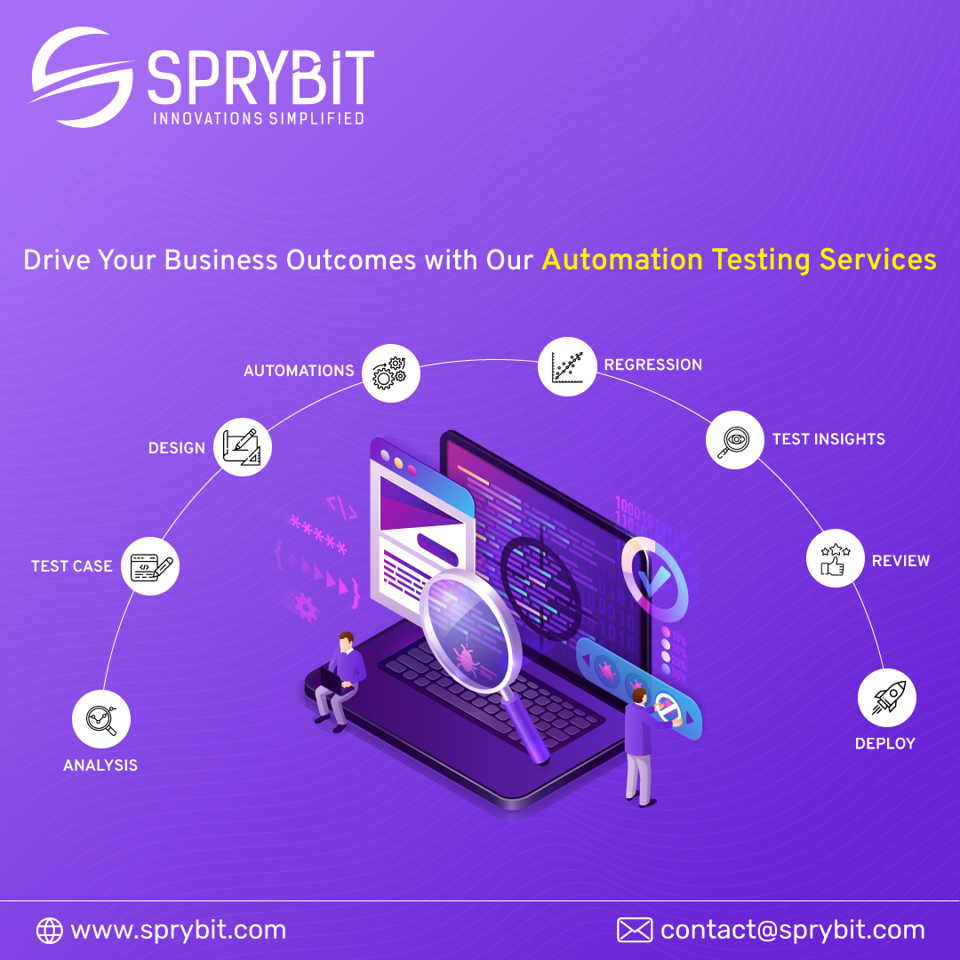 SpryBit's tweet photo. #SpryBit is an Expert #TestAutomationService Provider with industry expertise &amp; thought leadership. Enable faster time to market, continuous testing and speed up releases with our #AutomationTestingServices.

Visit - https://t.co/viF3p4E7Tg https://t.co/JAyGaFbYb8