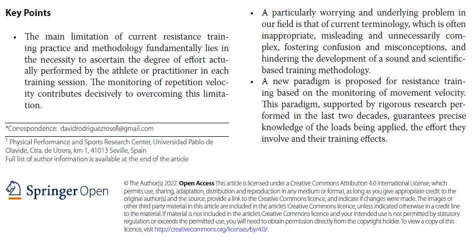 drodriguezrosel's tweet photo. Nuestra última publicación "Hacia un nuevo paradigma en el entrenamiento de fuerza a través del control de la velocidad". Un honor haber colaborado con #JJGonzálezBadillo, #JRibasSerna y #LSánchezMedina en este gran desafío. 
https://t.co/quDYqV51ke https://t.co/tHCAeUTeEC
