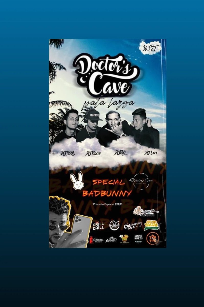 doctorscaveprod's tweet photo. Lista de invitados de Twitter, aprovecha y asegura tu espacio con tiempo ₡3000

Los más probable la prevénta especial Tier 1 se acabe de aquí a este sábado 24, y a partir de ahí valdrá 5 mil la preventa.

Asegura tu espacio que vamos a tener un llenazo https://t.co/A7GxyHYtWV