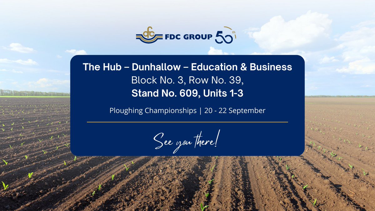 The National Ploughing Championships have arrived! #Ploughing2022

Make sure to stop by Stand 609 where our experts are on hand to offer expert advice on business and farm consultancy, farm accounting and farm insurance 😀
#FDCGroup