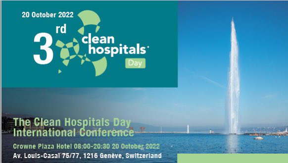 Only one month to go…Clean Hospitals Day International Conference in Geneva on 20th October 2022 with world leading experts on the field #environmentalhygiene #CleanHospitalsDay <a href="/Clean_Hospitals/">Clean Hospitals</a> More info and registration here:
cleanhospitals.com/2022-conferenc…