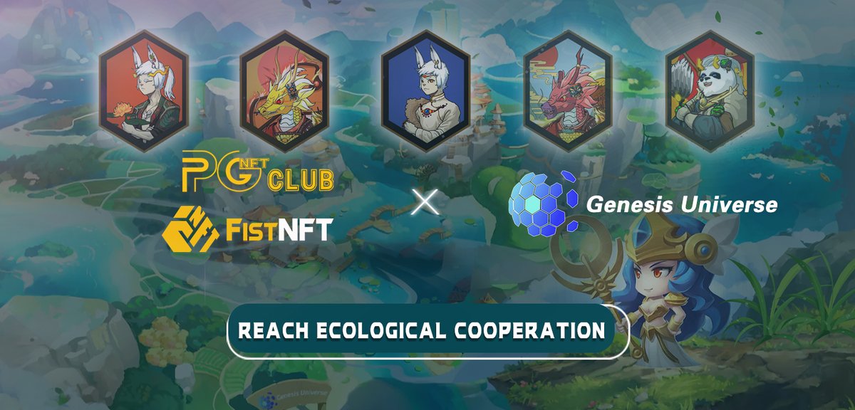 🎉We're delighted to announce an eco-partnership between <a href="/Fist__NFT/">FistNFT</a>  and <a href="/GenesisUnivers/">Genesis Universe New Horizon</a>  

🌸Genesis Universe is a #Web3 card battle strategy game.

🥳Let us jointly create value and enable the ecological development of #PGNFT!