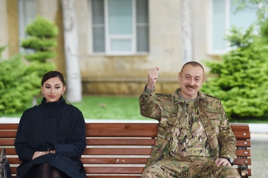 geviskajyan's tweet photo. Couples that dictatorship together, stay together. The president and vice president of Azerbaijan — also husband and wife. #SanctionAzerbaijan https://t.co/YEkq3Do7sG