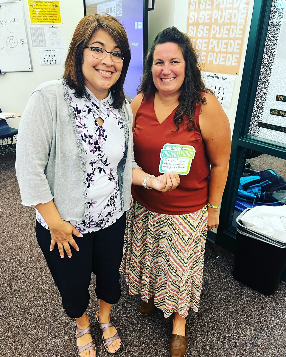Drdjcarter's tweet photo. Kudos to Mrs Wallace and Mrs. Stamos for all of their positive PBIS energy and effort!!! #WeAreIR #givekudos @projectkudos https://t.co/Wa6YlJmIDx