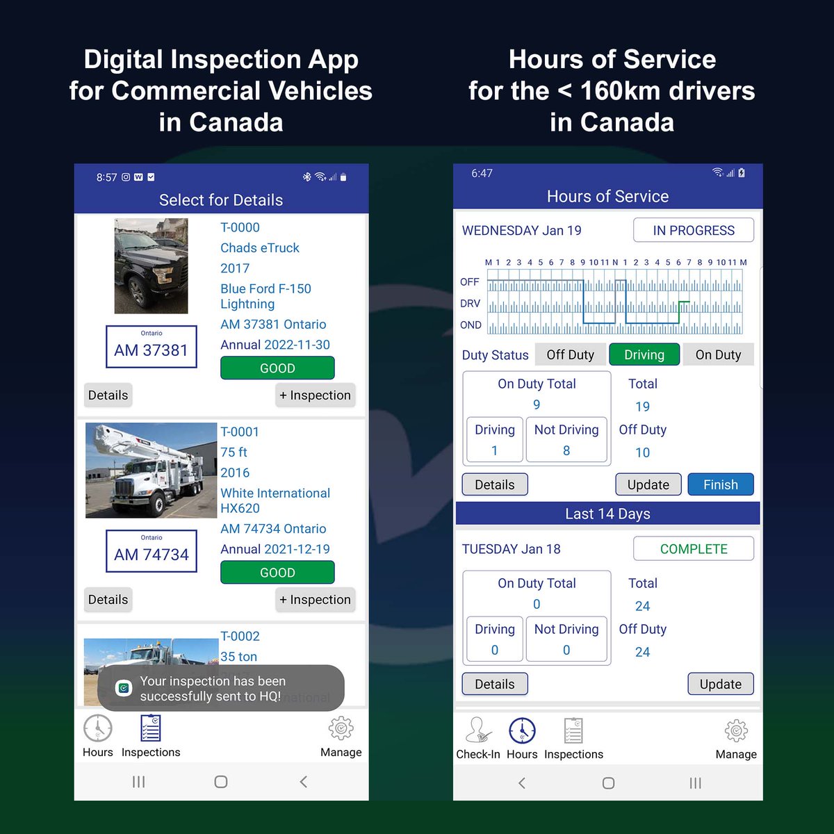 ReadyChek's tweet photo. Tired of managing your #CVOR #trucks with a spreadsheet? With ReadyChek the #operator portal keeps track of your fleet, #vehicle data is updated every time a #PreTripInspection is completed.
Learn more at https://t.co/DrWRMGuXIF
#MTO #HOS #RODS #DVIR #ReadyChekGo #DoYourPreTrip https://t.co/RVLbHy9ysf