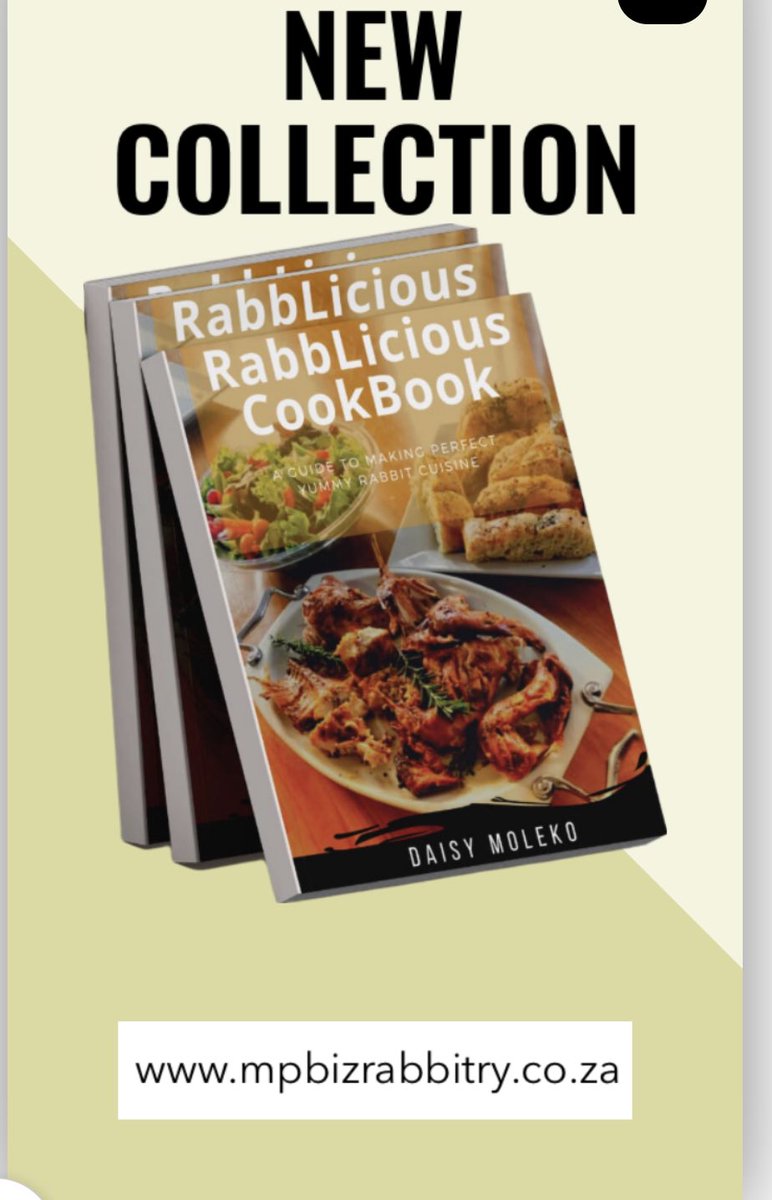 RPreneurs's tweet photo. #LetsEatRabbitMeat our cookbook is available at Hirsch Centurion ….cooking sessions starting soon …@BuildBlaqEquity @MararaMoabelo @RizeDirectory @Rizemarket_ZA @Rizepreneur @SihleBam @buyblkeconomics @BuyBlackNowSA @Mthonti_ @webuyblackcom @Charliebang @KasiEconomy https://t.co/uwpcTCNi8j