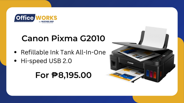 officeworks_ph's tweet photo. Refillable Ink Tank All-In-One. The printer is for high-volume printing at a low running cost.
✔️Print, Scan, Copy
✔️ISO Standard print speed (A4): up to 8.8 IPM Black / 5.0 IPM color
✔️Hi-speed USB 2.0
#canonprinter #officeprinter #officeworksph https://t.co/SEqOOL6gxK