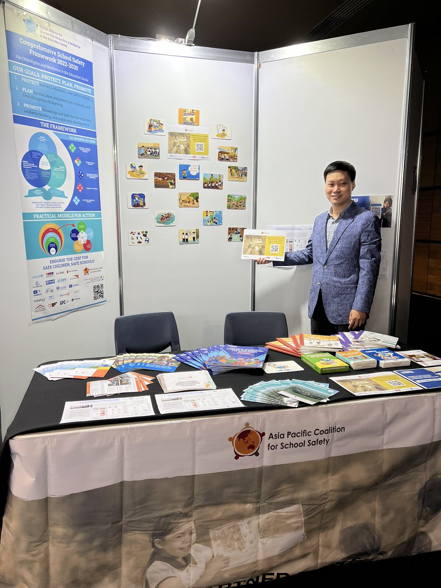 vhalhen123's tweet photo. If you are at #APMCDRR2022 and want to know more about School Safety,different references from countries across Asia Pacific region,do visit #APCSS booth at the Market Place. You can also share your own commitments #CSSFcommitments #Safeinschools @UNDRR_AsiaPac @UNDRR @tamobhid https://t.co/pZXK41Xw1q