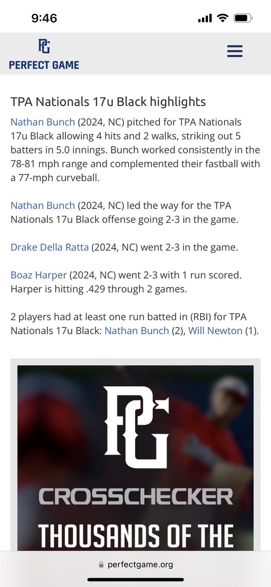 Danny Healey (@dheals1735) on Twitter photo An absolute gem of a start from uncommited’24 <a href="/NathanBunch53/">Nathan Bunch</a> wasted in a heartbreaking loss in game 2. <a href="/NathanBunch53/">Nathan Bunch</a> also went off at the plate..Productive days offensively from <a href="/DellarattaDrake/">Drake DellaRatta</a> & <a href="/BoazHarper/">Boaz Harper ✟</a> as well! <a href="/tpanationals/">TPA Nationals</a> An absolute gem of a start from uncommited’24 <a href="/NathanBunch53/">Nathan Bunch</a> wasted in a heartbreaking loss in game 2. <a href="/NathanBunch53/">Nathan Bunch</a> also went off at the plate..Productive days offensively from <a href="/DellarattaDrake/">Drake DellaRatta</a> & <a href="/BoazHarper/">Boaz Harper ✟</a> as well! <a href="/tpanationals/">TPA Nationals</a>