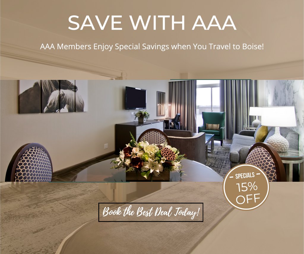 CHA-CHING! Become a AAA member today and save 15% on your next visit to Boise! 💸 

#groveboise #downtown #aaa #boise #hospitality #hotdeals