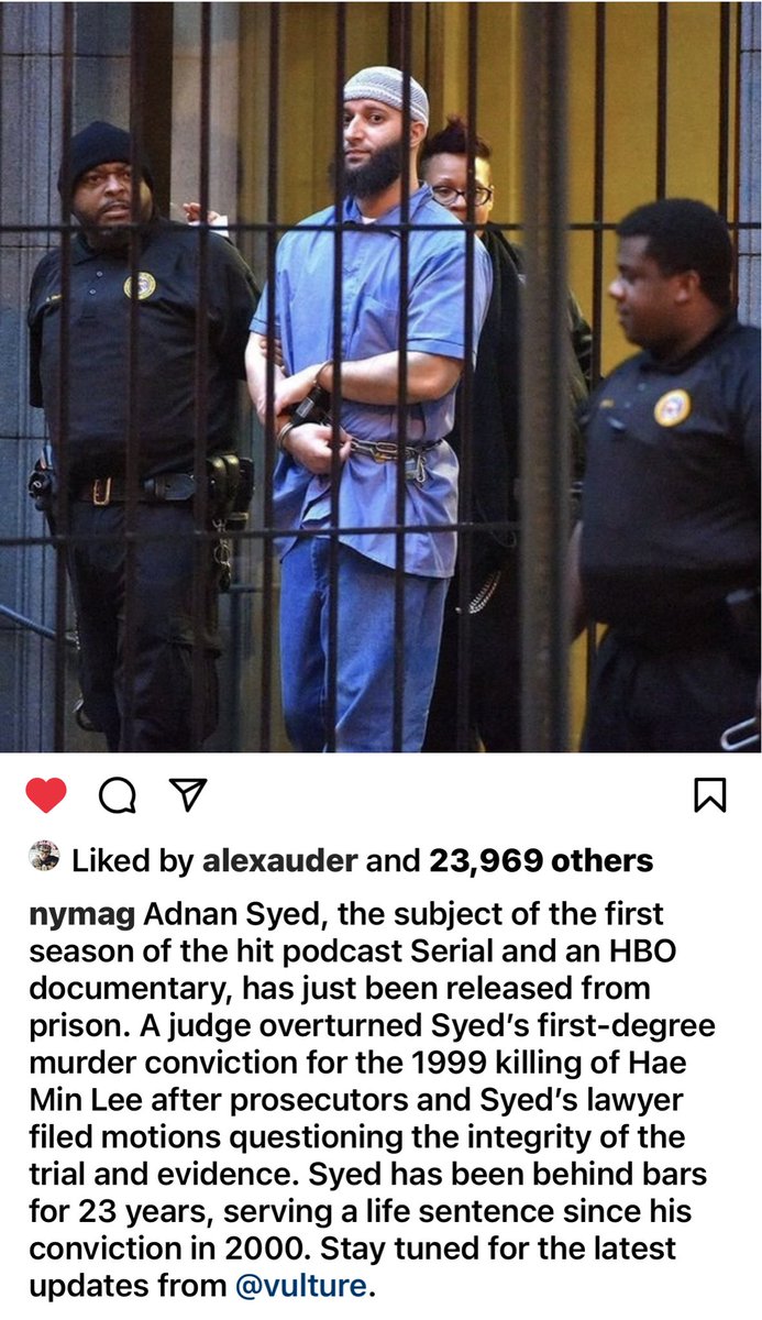 SerialCompanion's tweet image. Free at Last! Blessings to Adnan and his family! #FreeAdnanSyed