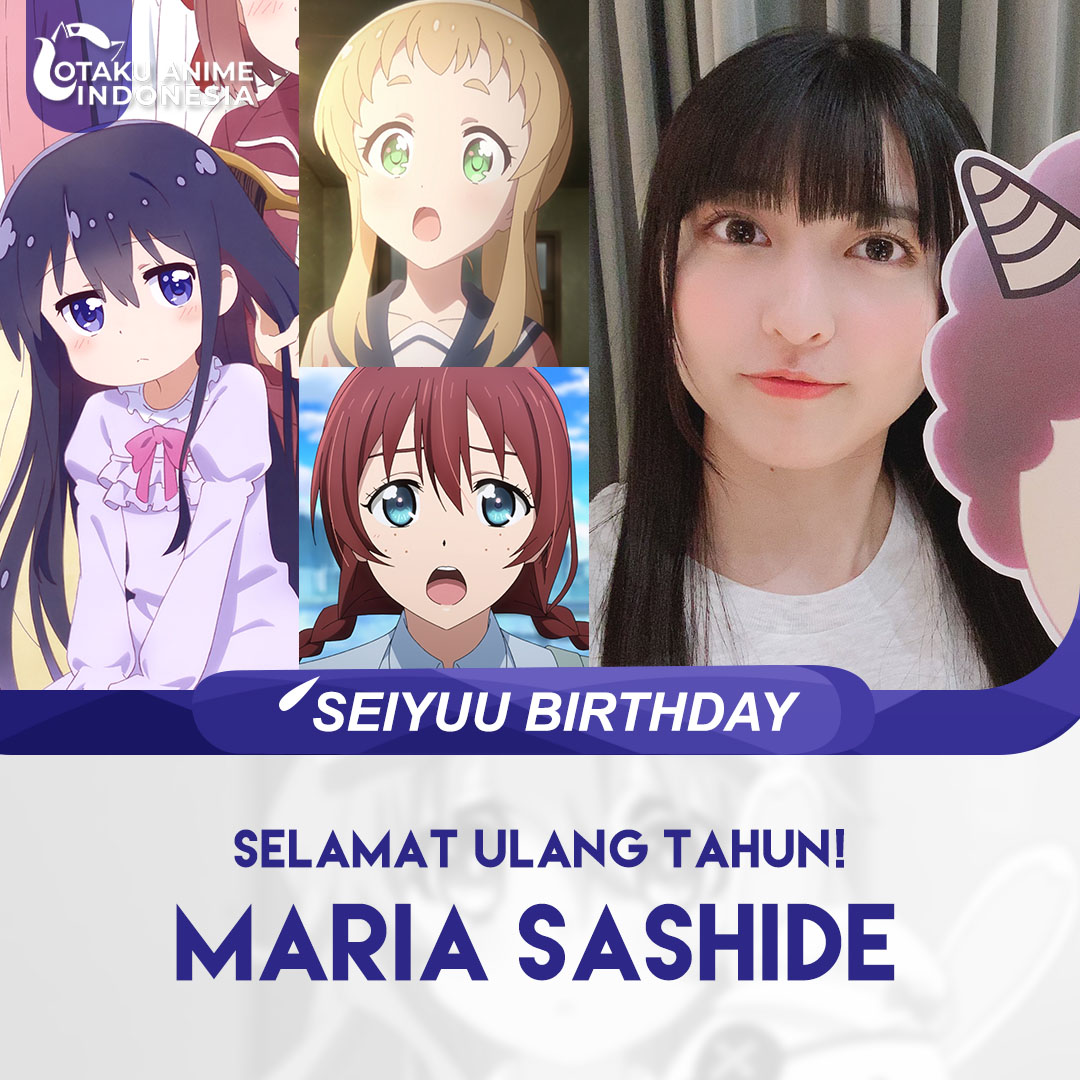 Otaku_Anime_Ind's tweet photo. 《Seiyuu Birthday》
Selamat Ulang Tahun Maria Sashide-Senpai🎉
🔹Anime: Watashi ni Tenshi ga Maiorita!
🔹Anime: Koisuru Asteroid
🔹Anime: Love Live! Nijigasaki Gakuen School Idol Doukoukai
#Otaku_Anime_Indonesia #mariasashide #watashinitenshigamaiorita #koisuruasteroid https://t.co/XpxE5GyloW