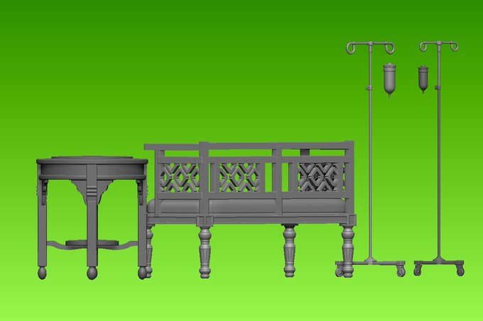 ほんの一部ですがチラッと。
試験販売の結果次第ですが…
オモチャ系以外にもデータとしてはこんなのも試作しておりますので商品化してフィギュアディスプレイや撮影での遊びの幅を広げたいですね。 