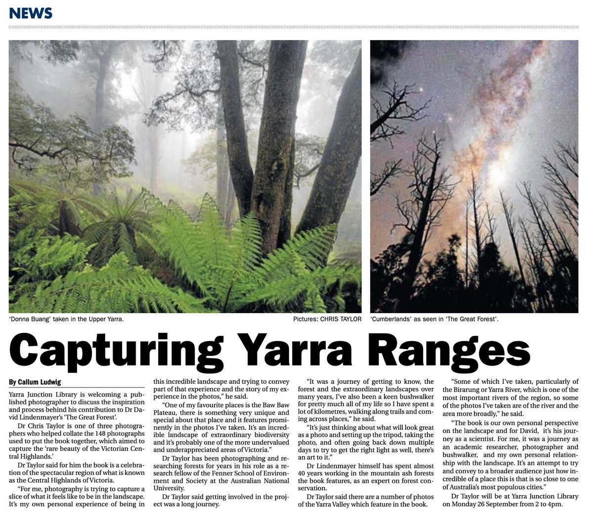 The Great Forest book, and it’s artists, on show in the seat of Eildon, home to the Great Forest; Taungurung, Wurundjeri and Gunaikurnai country #springst #gfnp