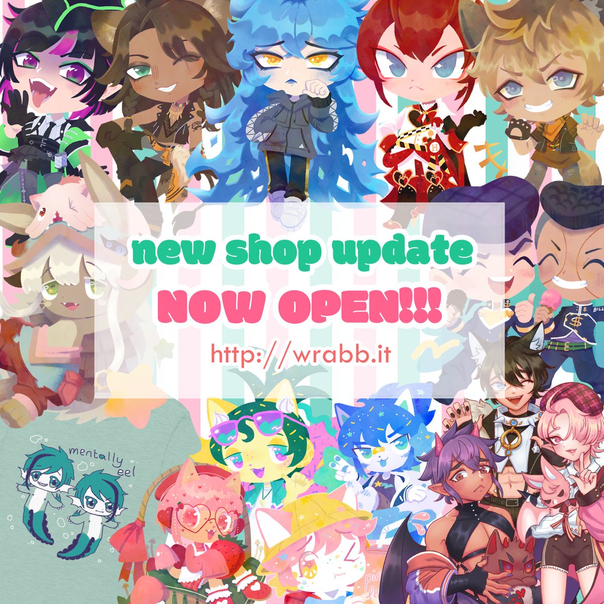 ⭐THE UPDATE IS READY!⭐
There's sooo many new things, including nyacaron (original character), twst, nu:carnival, jo/jo, hetero adventures, and more! 
(more pics and link in thread) 