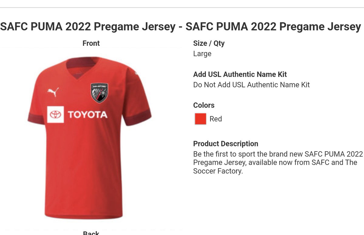 bcaito14's tweet photo. Finally placed an order for @SanAntonioFC pregame training top, I wish it was the third but this'll do for now #toyota #ItsAboutTime #kitsponsor https://t.co/wLJDpdPRt4