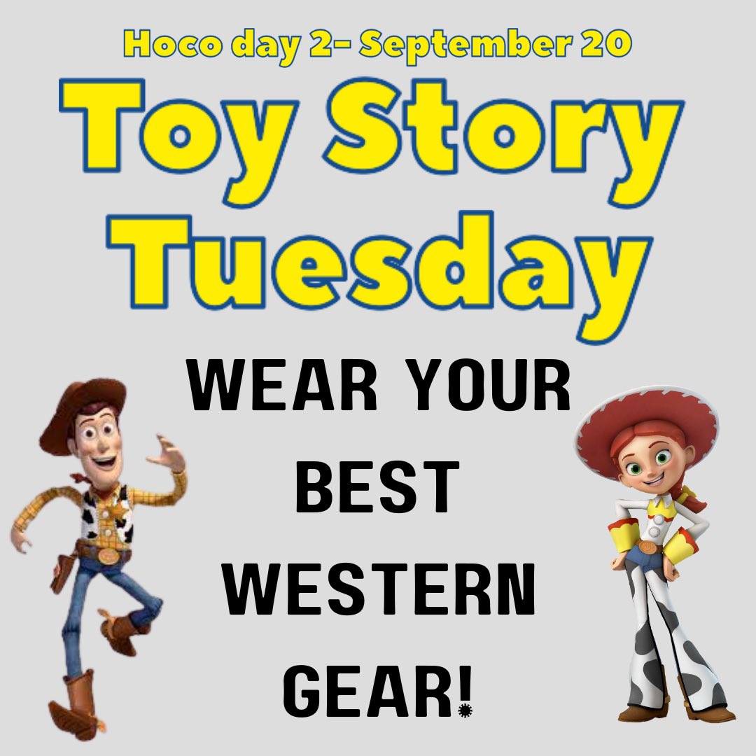 AtwaterFalcons's tweet photo. Hey Falcons! Tomorrow is Toy Story Tuesday! Go infinity and beyond with your Toy Story outfits- country like Woody and Jessie! #FalconPlus #WeAreAtwater🔵⚪️ https://t.co/bQfij4g2Dl