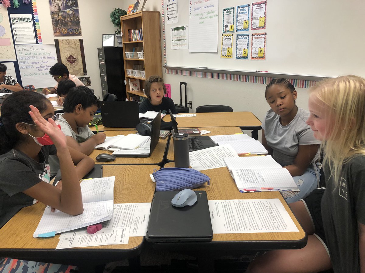 MsSMeredith's tweet photo. We used all 5 WICOR strategies analyzing a personal narrative in lit circles today. #HMSProud #FISDmadetoshine https://t.co/PTFxJ6q737