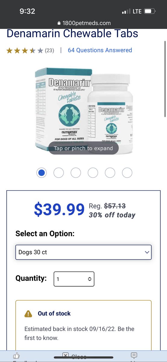gmart430's tweet photo. @1800PetMeds when will this medication be back in stock. You’ve moved the date numerous times and I’ve had to fulfill the order thru local vet every 30 days. Can’t keep moving the goal post. At least provide an update to current customers. My only update is calling every 30 days https://t.co/mCaiRaneWn