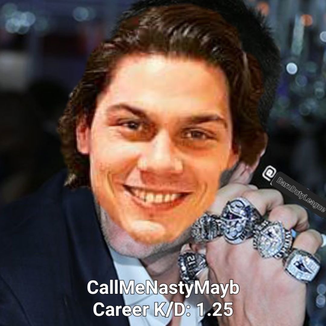 Barndutyleague's tweet photo. Coming in (Pause) at #6 in the Preseason Power Rankings is CallMeNastyMayb. Bryton has been consistent through 2 years of play averaging the same K/D each year. Brytons fundamentals and hair make him a player to watch this season. https://t.co/Oqpu26VQ37