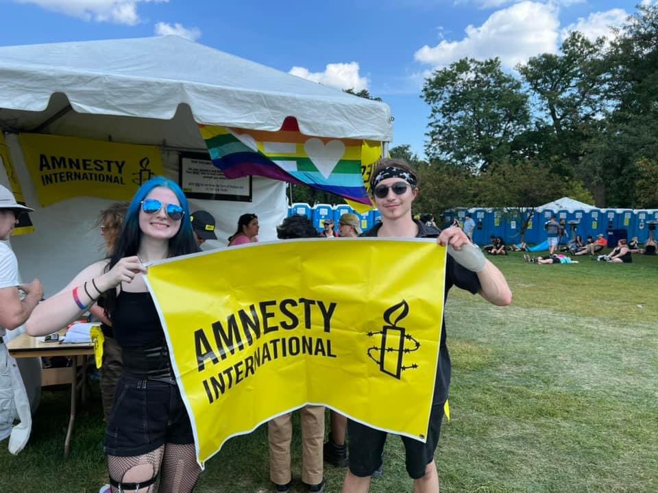 AIChicagoLG's tweet photo. @RiotFest was a success! Thank you to all who came out and supported the different petitions we had. What a great crowd - see you next year! 
#AmnestyInternational
#riotfest https://t.co/g778hBEzgV