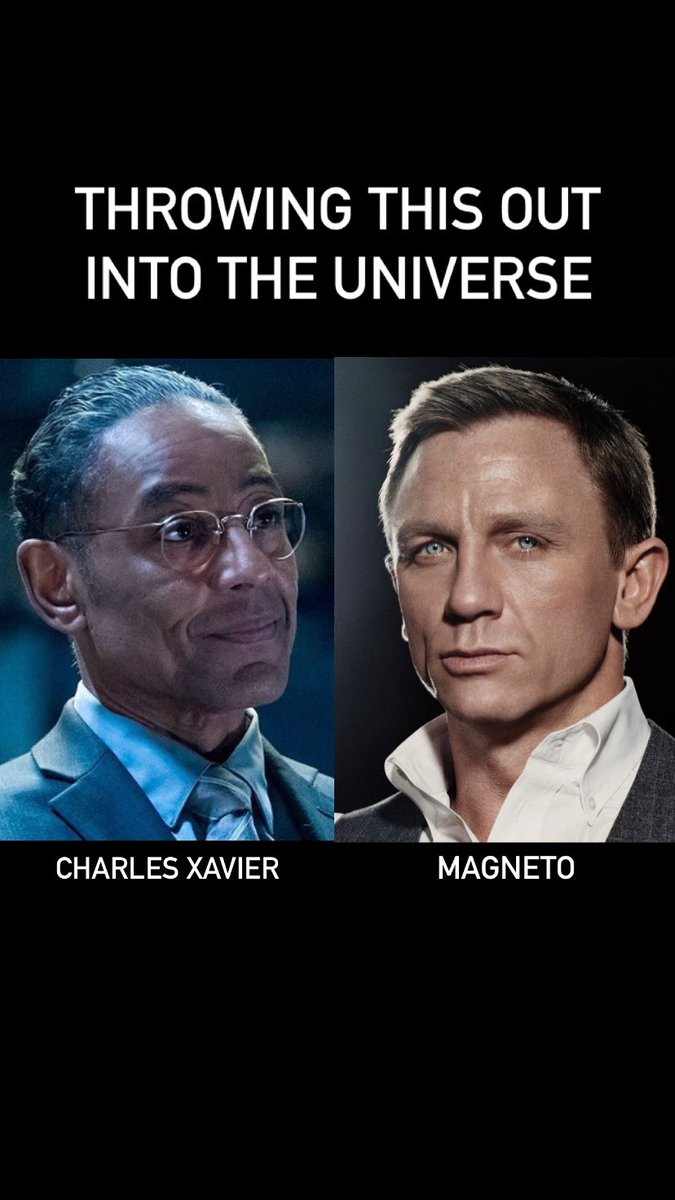 AMStweety's tweet photo. #MarvelStudios #MarvelComics #Marvel #MCU #Xmen #GiancarloEsposito #ProfessorX #DanielCraig #Magneto #XmenCasting https://t.co/NCzFUJpGKc