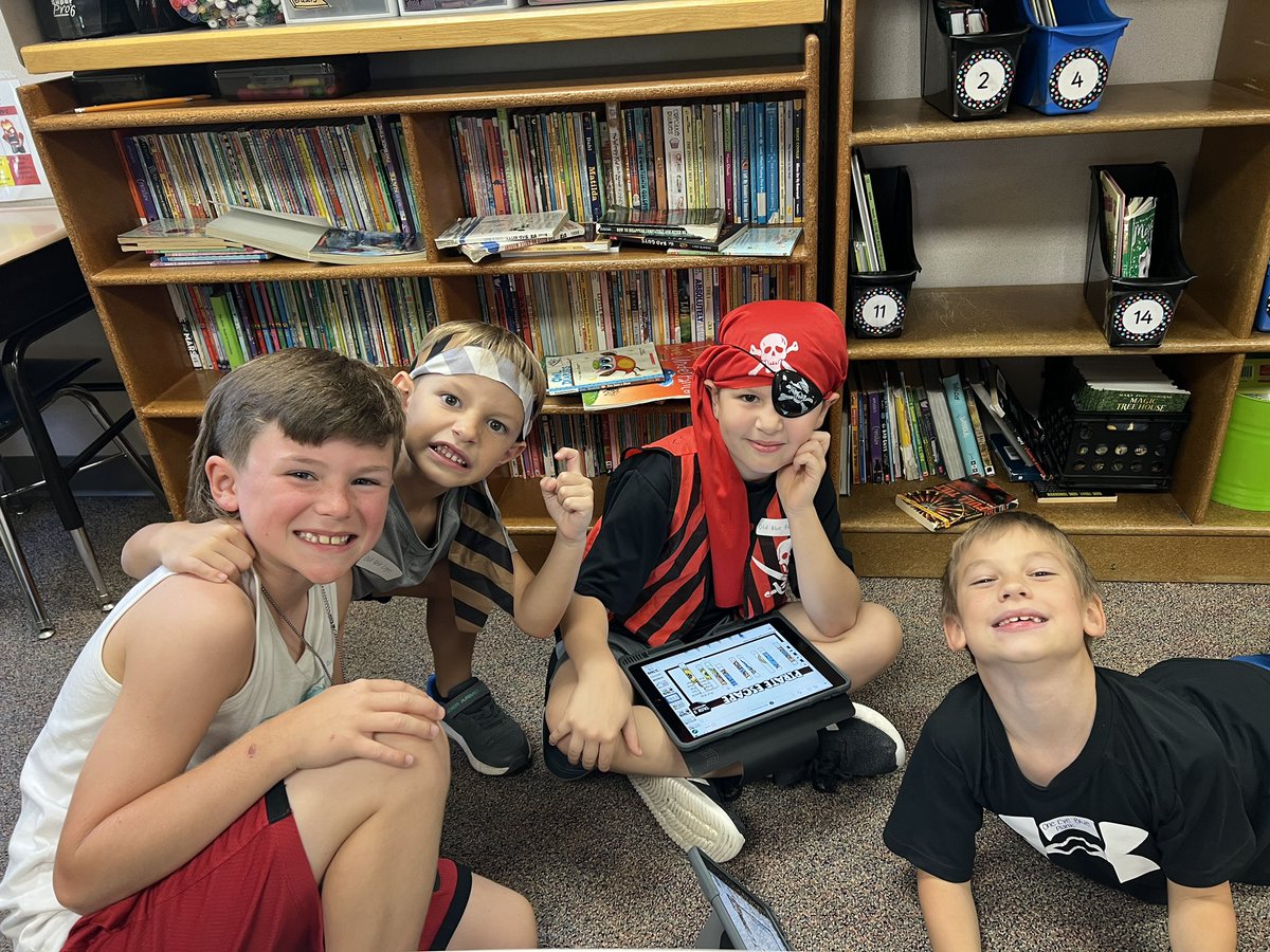 MrsPollockHIT's tweet photo. We loved celebrating “National Talk Like a Pirate Day” today! @hitchcock_mps @MPSElemEd https://t.co/Fe6mqzx1Py