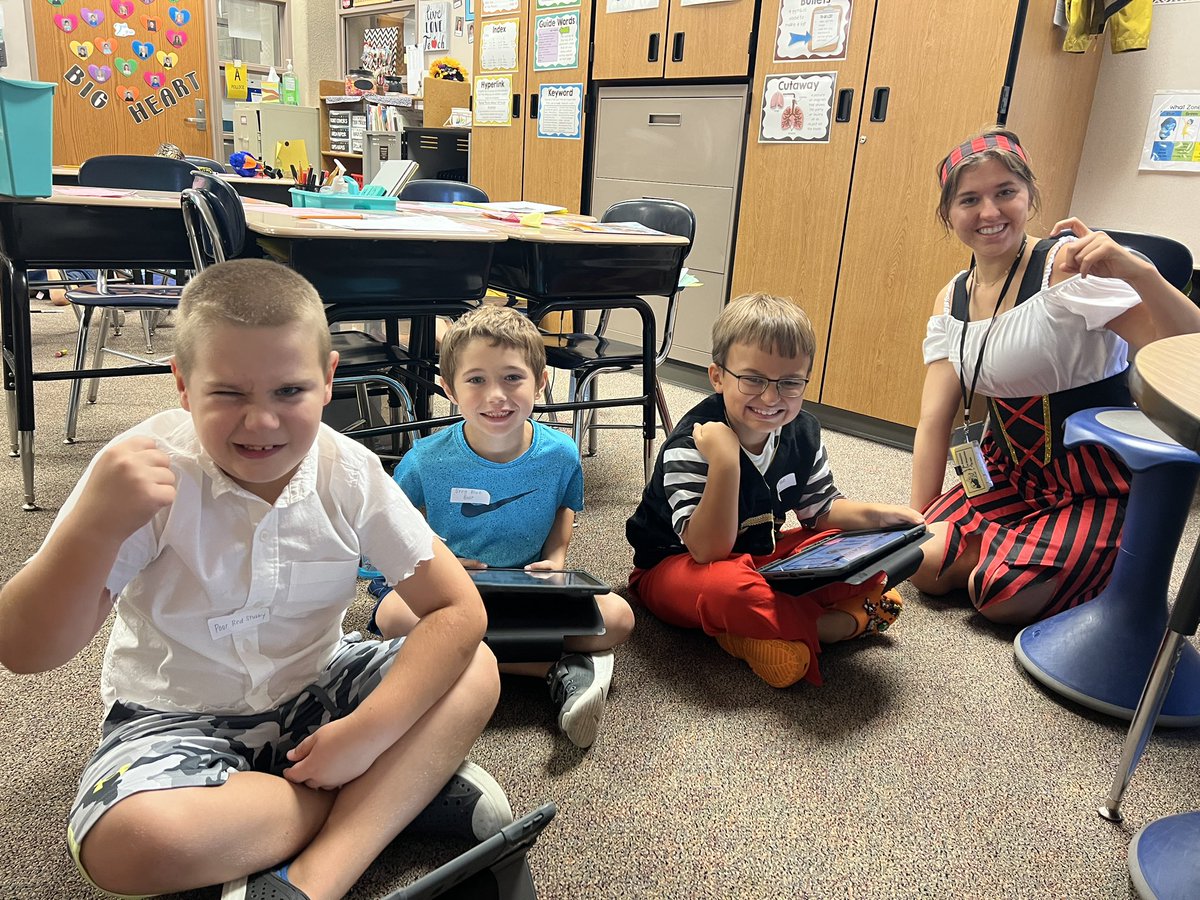MrsPollockHIT's tweet photo. We loved celebrating “National Talk Like a Pirate Day” today! @hitchcock_mps @MPSElemEd https://t.co/Fe6mqzx1Py