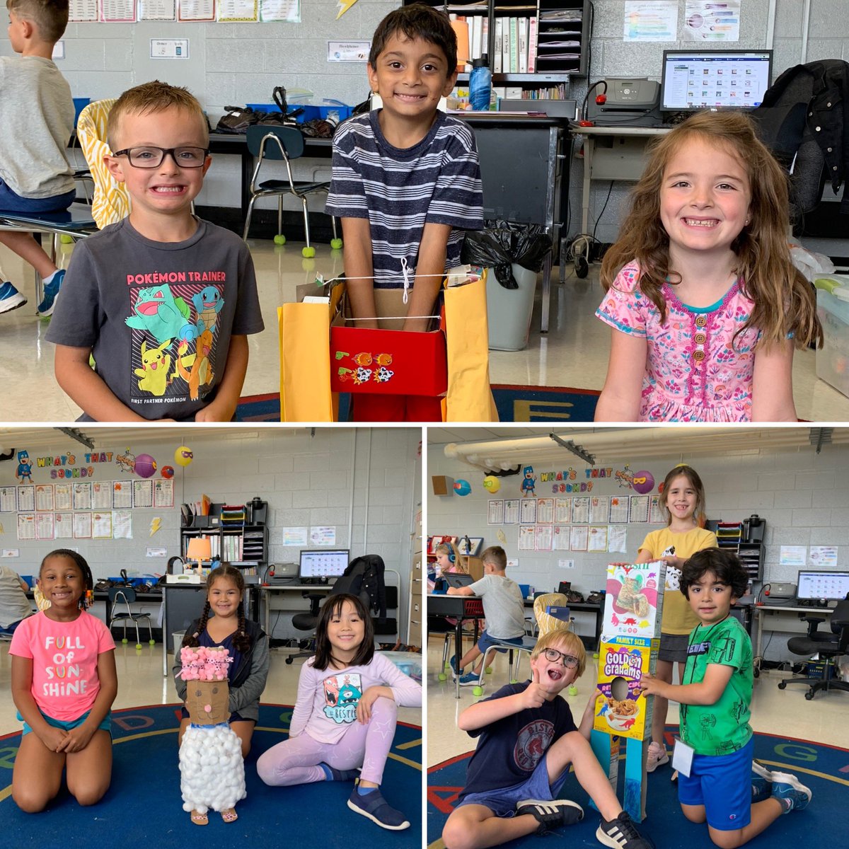 kingmia5's tweet photo. These magnificent inventions blew my mind. I can’t believe how creative these kids are. Our reading unit on tools proved to be a success!! 🤩🤩@McFadden_School https://t.co/gQMtGllTfc