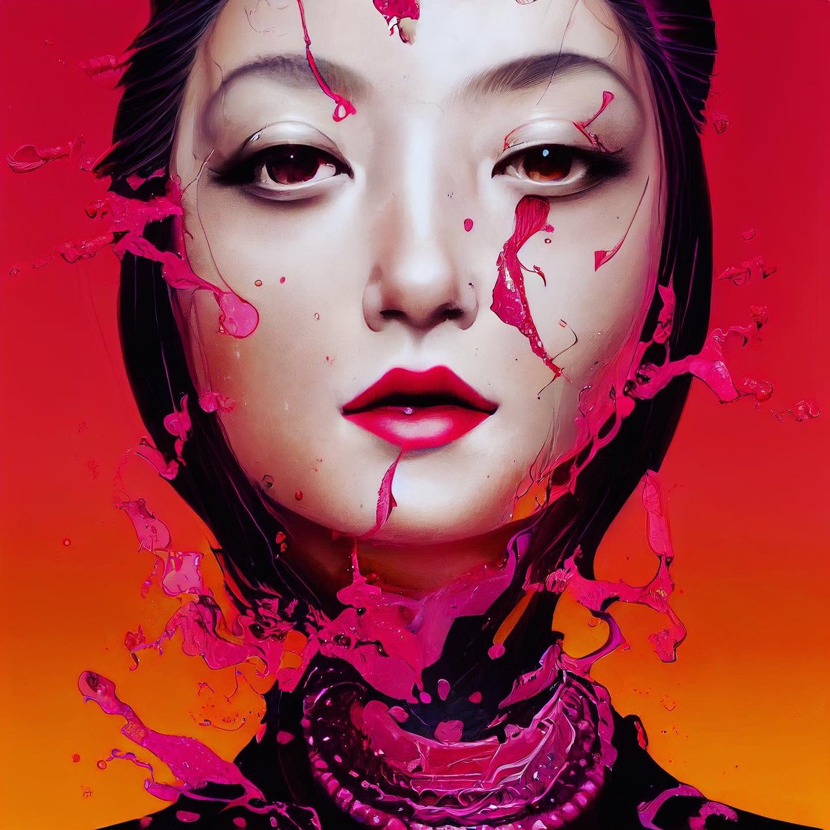 xiaochenyang1's tweet photo. 红颜祸水- Young beautiful women destroy the universe like a swarm of crimson floods. AI figures created based on Chinese misogynistic slangs from the past, re-interpreted by GPT3 

#aiartcommunity #aiart #portraitart #womenempowerment #asianwomen #midjourney #midjourneyart https://t.co/eHRLO8Pjcb