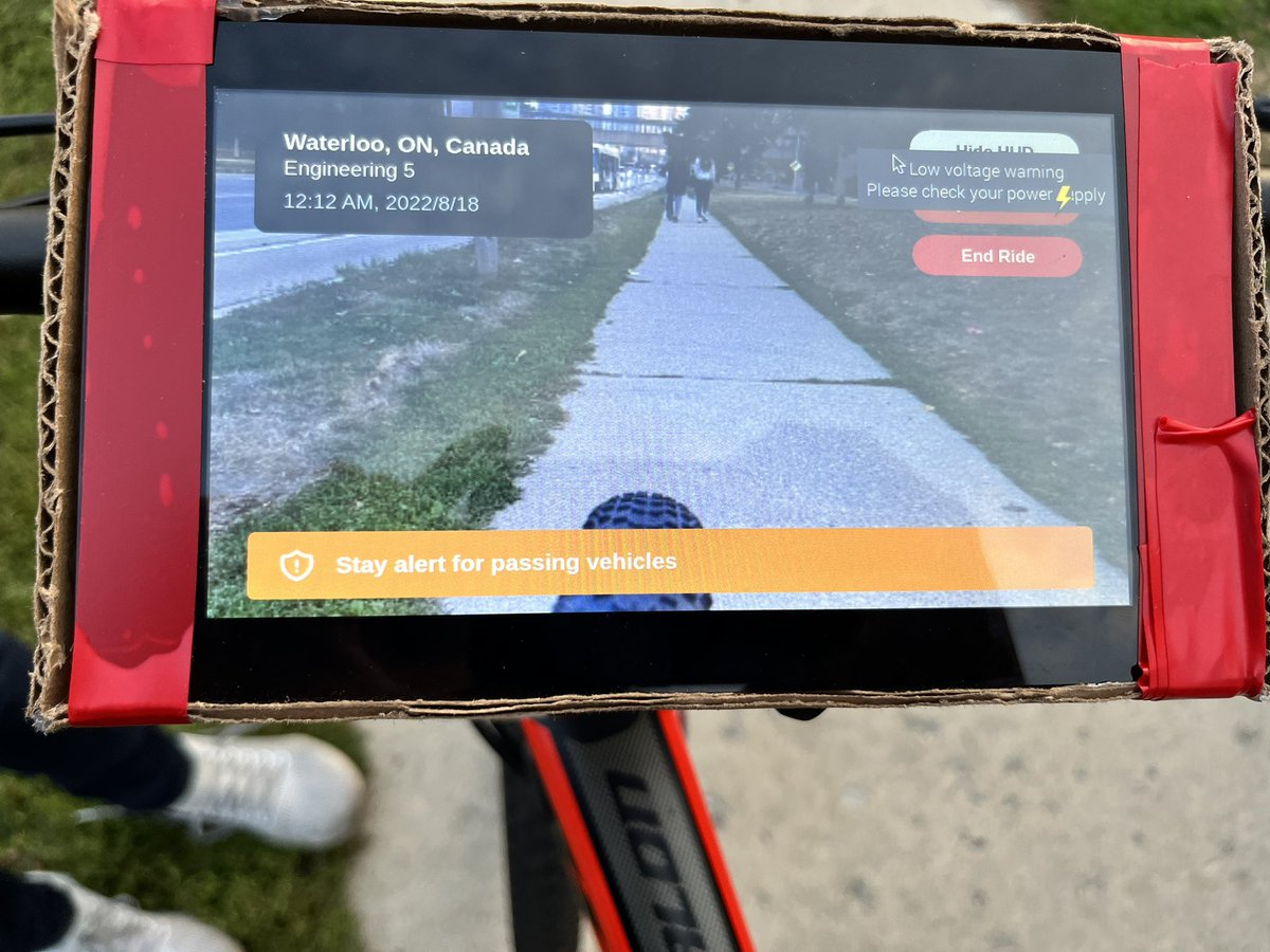 rishiosaur's tweet photo. Over the next 14 hours, we’d collectively have an ungodly amount of Awake chocolate as our team built night vision, open-source location + incident tracking for cities, passing &amp; blind spot alerts, and make it all work offline and with nothing more than a mobile power bank https://t.co/ef7QaXkD8t