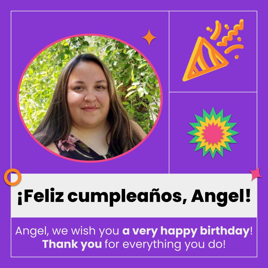 ESCALAEducation's tweet photo. A very special spotlight on Angel Martinez from ESCALA’s Home Team! 🎊 If you have taken an online course with ESCALA, you have Angel to thank for running it flawlessly. We thank her for her important contributions to our team & wish her the happiest birthday!🎉 #ESCALAEd https://t.co/sJrTgYYJak