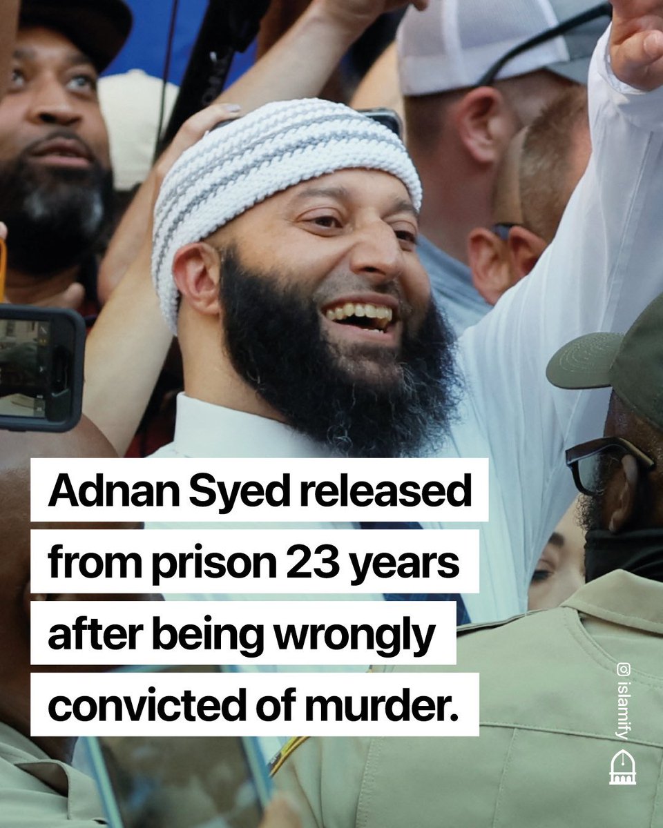 sharfydale's tweet photo. Adnan Syed who was wrongly convicted in 1999 for murder of his classmate Hae Min Lee, and was serving a life sentence. At last FREED! 

Next file a case and take your money for what they have done to you! https://t.co/LPV0qPsark