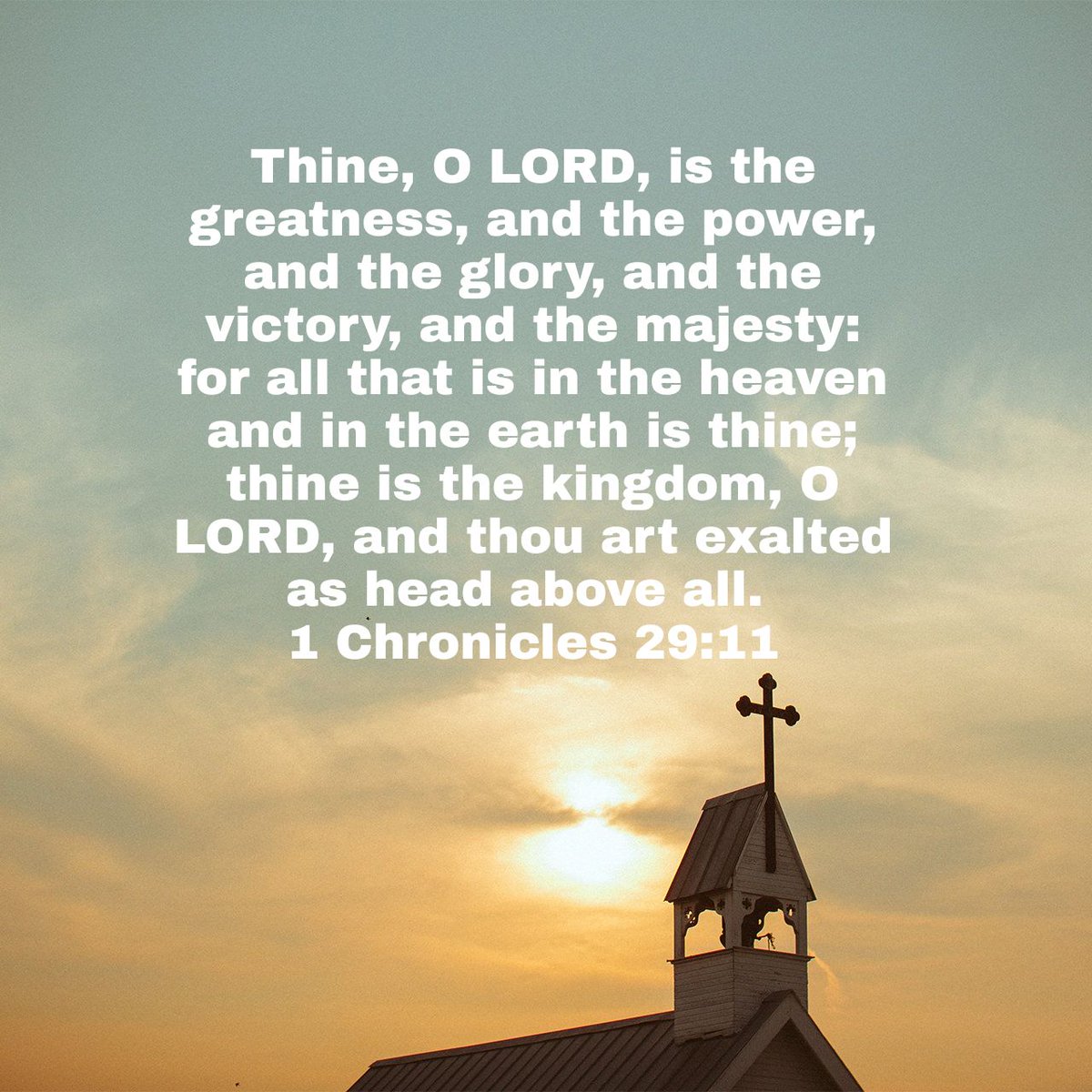 Truth4Saints's tweet photo. Thine, O LORD, is the greatness, and the power, and the glory, and the victory, and the majesty: for all that is in the heaven and in the earth is thine; thine is the kingdom, O LORD, and thou art exalted as head above all.
1 Chronicles 29:11 KJV

https://t.co/WvN6vs6RIQ https://t.co/wK56hLddHm