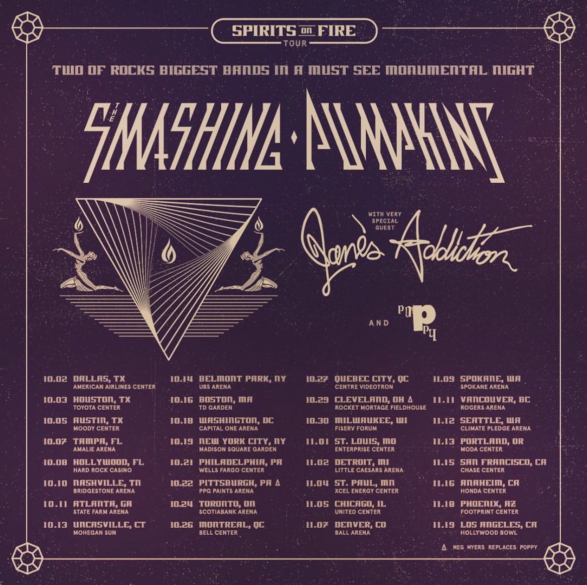 The countdown begins… see you on the road next week! <a href="/SmashingPumpkin/">The Smashing Pumpkins</a> @poppy <a href="/megmyers/">MEG MYERS</a>