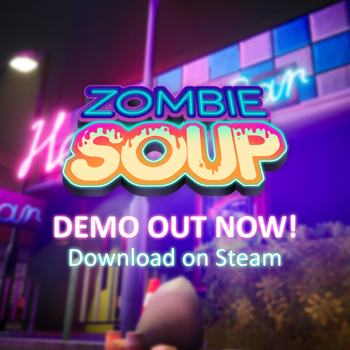 Did anybody order some Zombie Soup? Our public demo is now available to download on Steam!
store.steampowered.com/app/1095290/Zo…

Also, join our Discord server and we can chat about it. We'd love your feedback so tell us what you think!
discord.com/invite/5fPVqqa

#indiegame #steam
