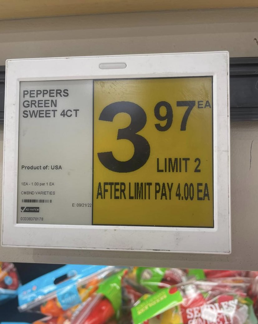 Smooooooooking deal on imported peppers  hate to go over limit ! 😂