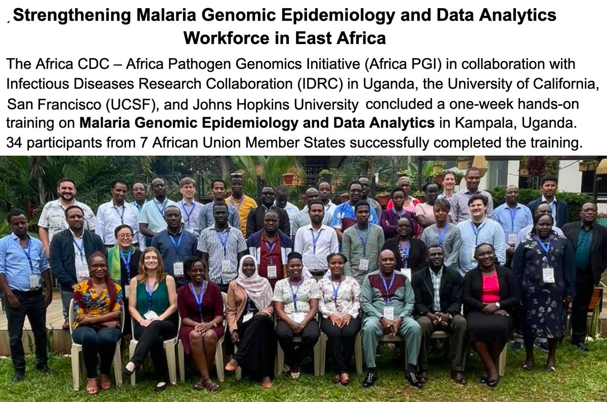 @EPPIcenter at UCSF (@eppicenter_ucsf) on Twitter photo .@AfricaPGI <a href="/IDRC_Uganda/">IDRCUganda</a> <a href="/EPPIcenter_UCSF/">@EPPIcenter at UCSF</a> & <a href="/JohnsHopkins/">Johns Hopkins University</a> training on Malaria Genomic Epidemiology & Data Analytics in Kampala
africacdc.org/news-item/stre…
#malaria #genomic #epidemiology #Data #bioinformatics <a href="/mainga_hamaluba/">Mainga Hamaluba</a> <a href="/AHRI_ETH/">AHRI</a> <a href="/sofoniaskt/">Sofonias K Tessema</a> .@AfricaPGI <a href="/IDRC_Uganda/">IDRCUganda</a> <a href="/EPPIcenter_UCSF/">@EPPIcenter at UCSF</a> & <a href="/JohnsHopkins/">Johns Hopkins University</a> training on Malaria Genomic Epidemiology & Data Analytics in Kampala
africacdc.org/news-item/stre…
#malaria #genomic #epidemiology #Data #bioinformatics <a href="/mainga_hamaluba/">Mainga Hamaluba</a> <a href="/AHRI_ETH/">AHRI</a> <a href="/sofoniaskt/">Sofonias K Tessema</a>