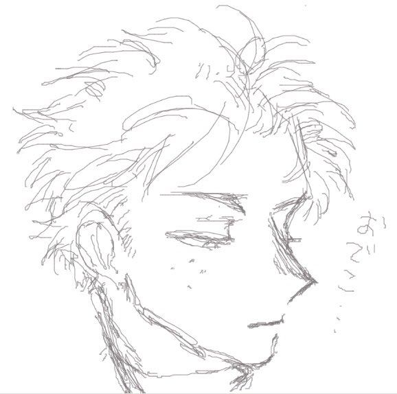 最初描いてたのと16才の下絵 