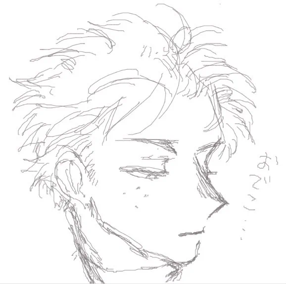 最初描いてたのと16才の下絵 