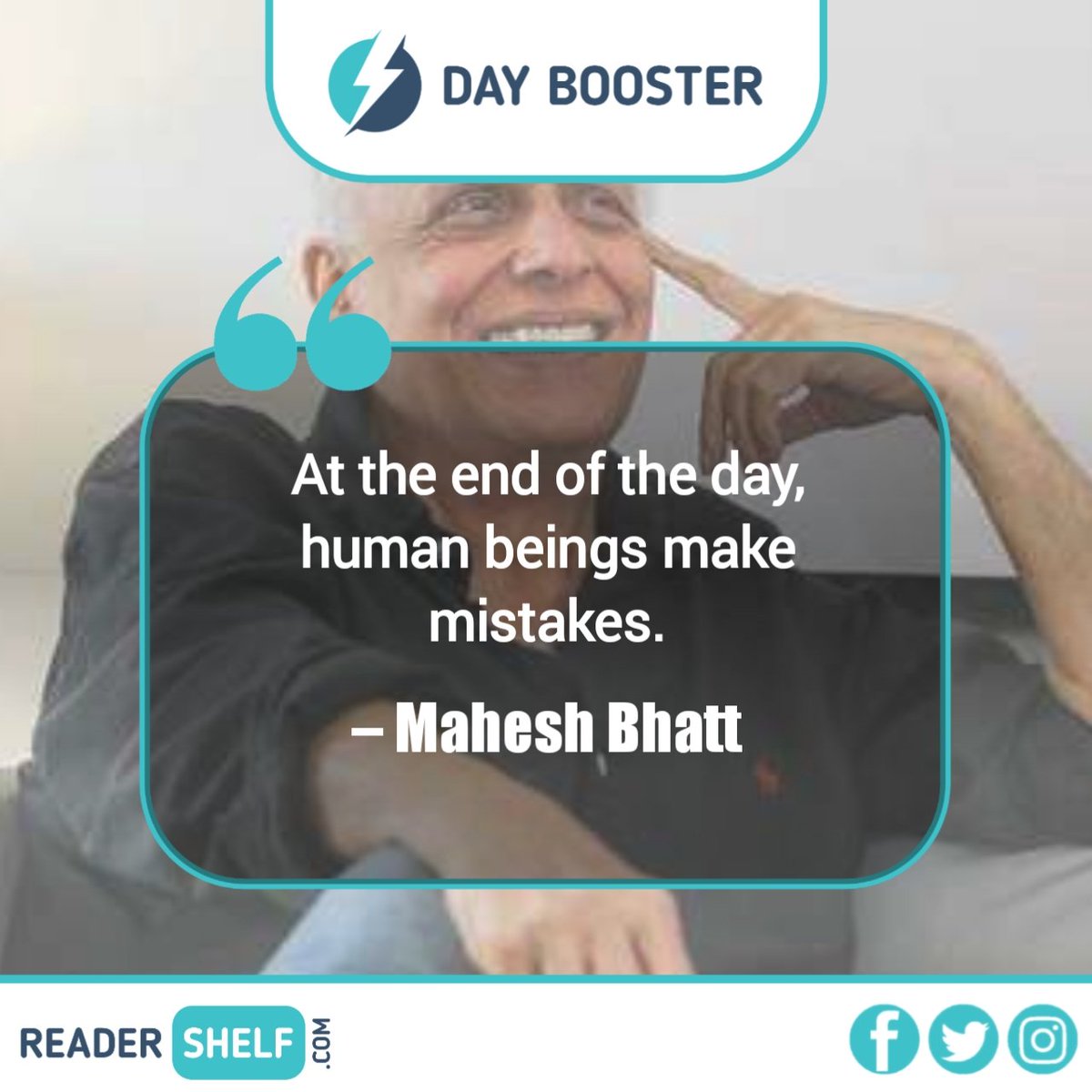 thereadershelf's tweet photo. @thereadershelf to know those inspiring quotes to progress every day in your life. 

Happy Birthday 🎊 🎉 Mahesh Bhatt

#tuesdaynight #tuesdayvibe #TuesdayTease #tuesdaymotivations #TuesdayFeeling #tuesdayvibes✨ #MaheshBhatt https://t.co/5Cn8XOPsFu