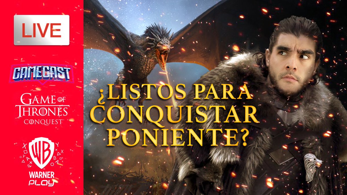 RedShockInc's tweet photo. Chicos, ya estamos en vivo en el canal de @WPlaylatino, vamos a jugar #GameofThronesConquest y además hablaremos de #HouseOfTheDragon, tendremos dinámicas y unos cuantos retos ¡No se lo pierdan!
#Gaming #videojuegos #GameofThrones https://t.co/dSsQpQ5J96