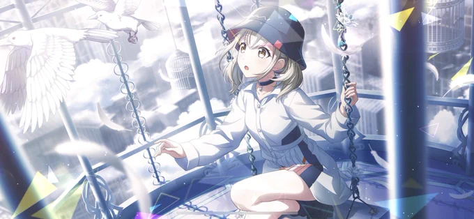 兄さんで天井したのガレリアンぶりだ兄さんはいつも比較的すぐ来てくれるのにうううでもカードも衣装もかっこよすぎるからしょうがないよね めーちゃんとサングラスお揃いできるし……PU揃ったから雫回収頑張ろうかな〜〜 