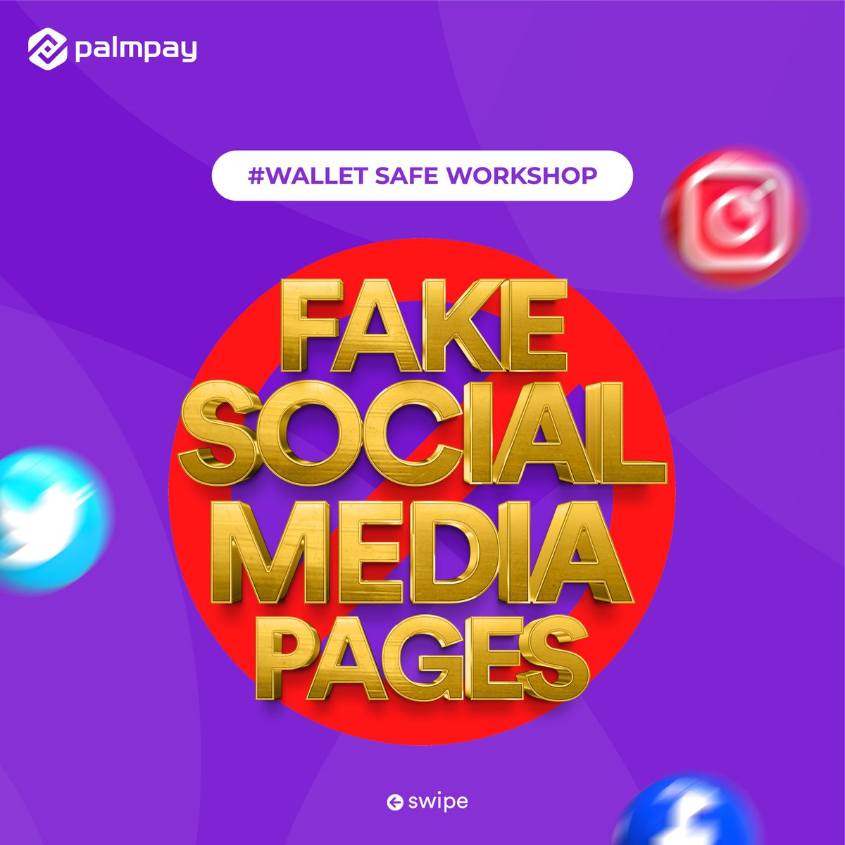 palmpay_ng's tweet photo. Coolest tribe, it's #WalletSafeWorkshop!
We encourage you to be wary of fake social media business pages. Before engaging in any transaction with a social media page, a security check is needed. We are devoted to your safety; however, you should remain vigilant and cautious. https://t.co/kgUnMuk10E
