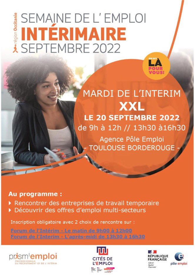 C’est parti pour un journée de recrutement XXL @Poleemploi_oc #recrutement #onestlapourvous #TousMobilises #Borderouge profitez des opportunités